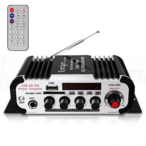 усилитель звука hy604 (4х20вт, usb, sd, fm)/50  фото